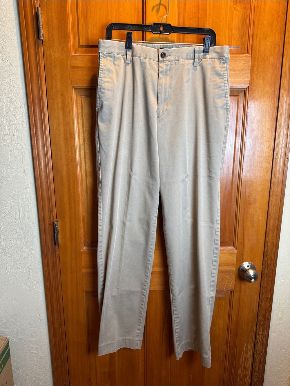 Dockers Men’s Flat Front Chino Dress Pants Khaki Tan Size 34x38
